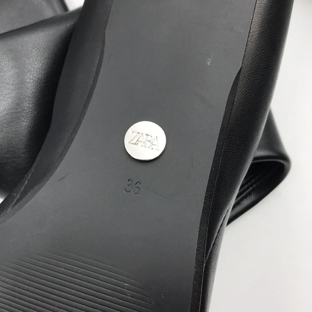 Zara black leather